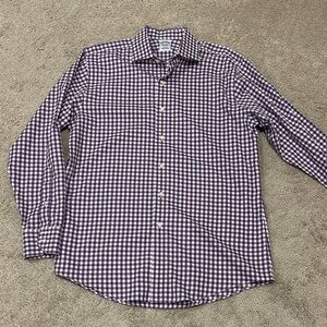 Brooks Brothers Purple Checkered Button-Down Shirt